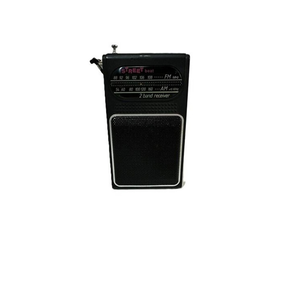 Vintage Street Beat AM/FM 2-Band Receiver Portable Radio • Retro Handheld Transi